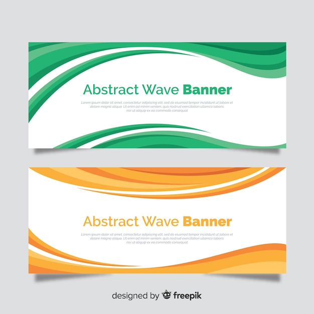 Banners abstractos con ondas