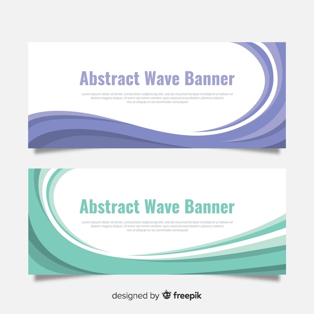 Banners abstractos con ondas