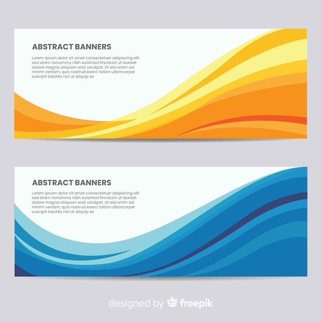 Banners abstractos con ondas