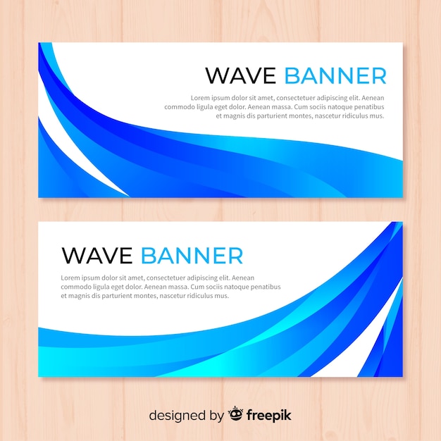 Banners abstractos con ondas
