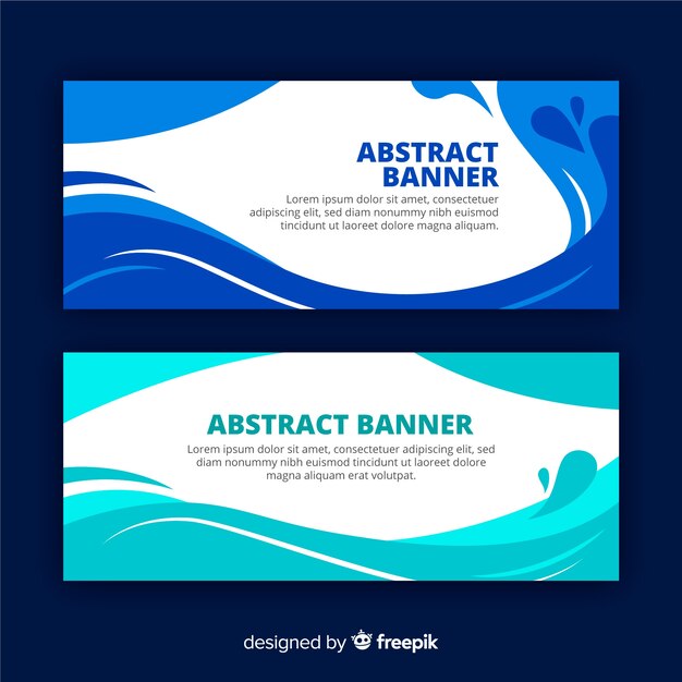 Banners abstractos con ondas