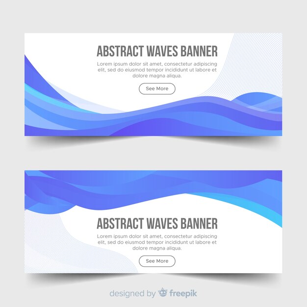 Banners abstractos con ondas