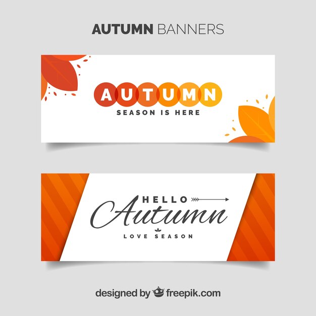 Banners abstractos de otoño 