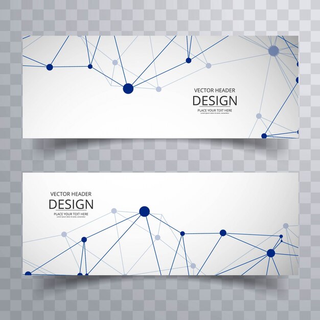 Banners abstractos de tecnología