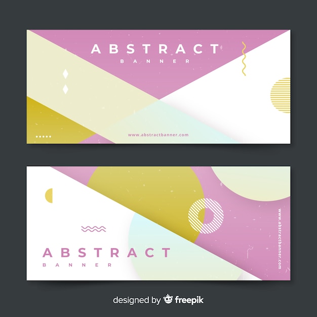 Vector gratuito banners abstractos