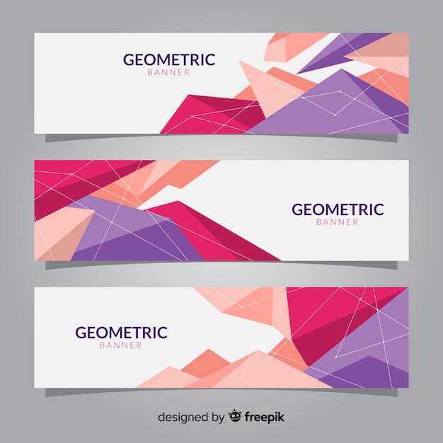 Vector gratuito banners abstractos