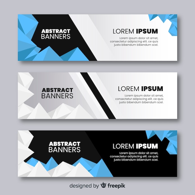 Vector gratuito banners abstractos