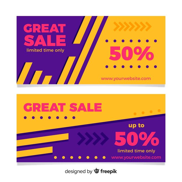 Vector gratuito banners abstractos