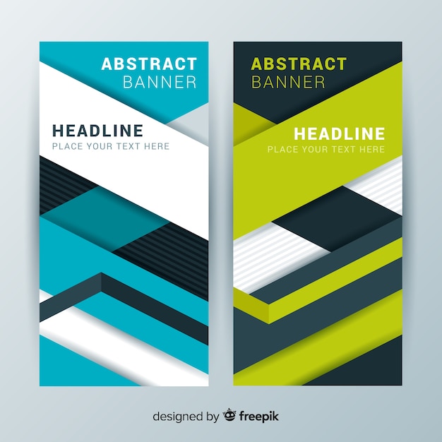 Vector gratuito banners abstractos