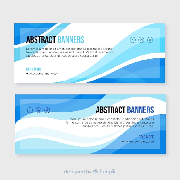 Vector gratuito banners abstractos