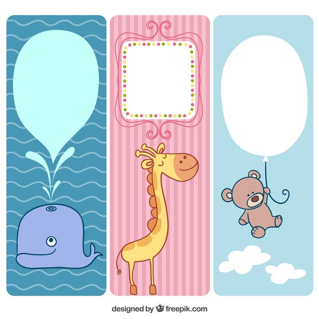 Banners de animales lindos para bebé