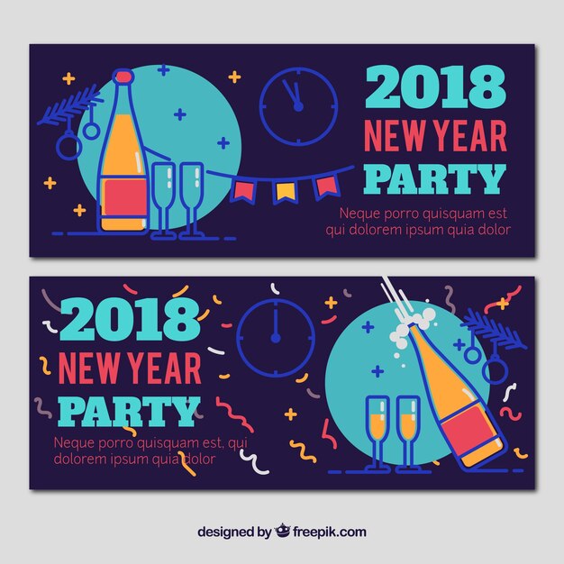 Banners de año nuevo 2018