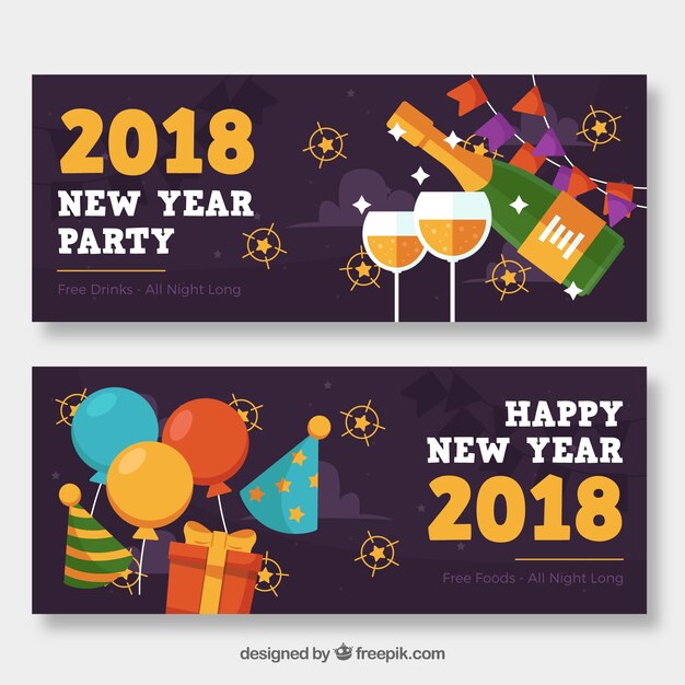 Banners de año nuevo 2018