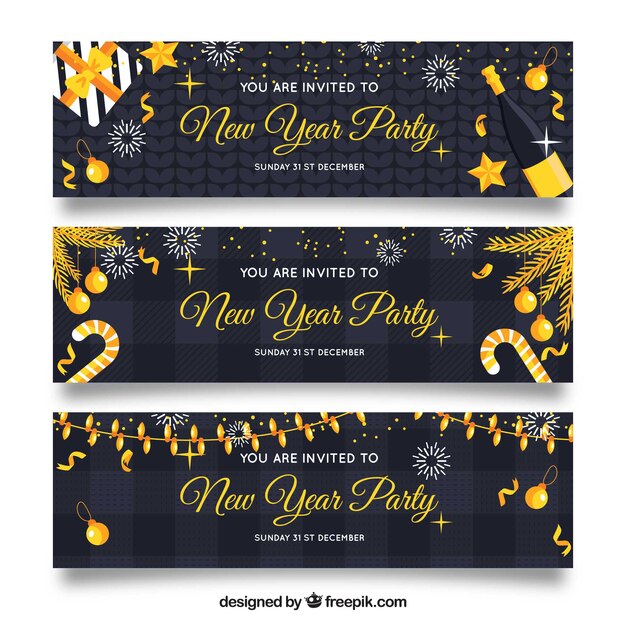Banners de año nuevo 2018