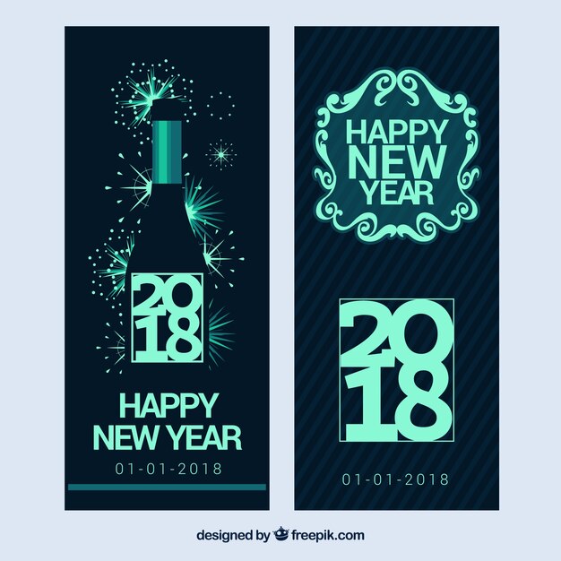 Banners de año nuevo 2018