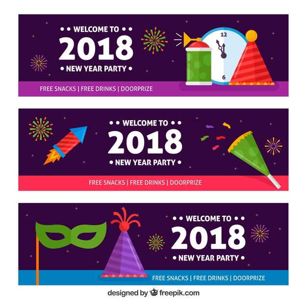 Banners de año nuevo 2018