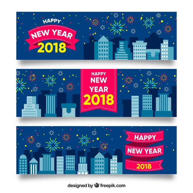 Banners de año nuevo 2018