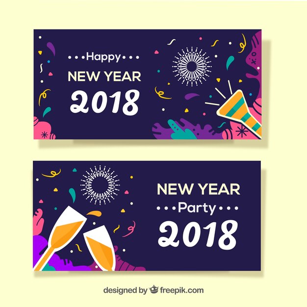 Banners de año nuevo 2018
