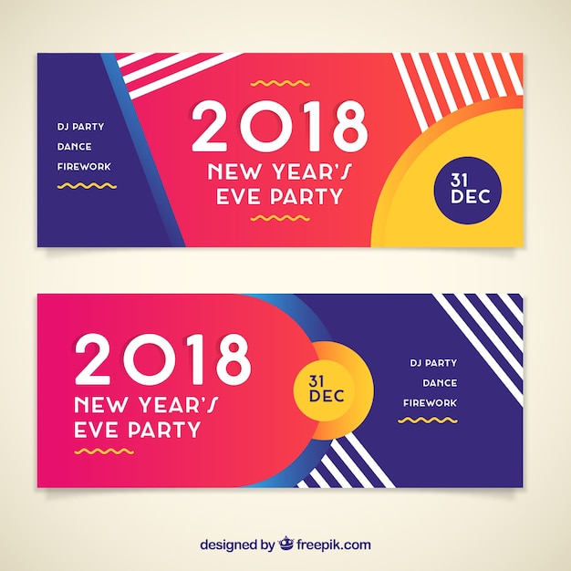 Banners de año nuevo 2018