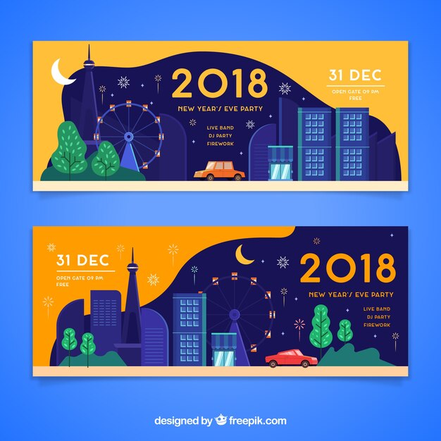Banners de año nuevo 2018