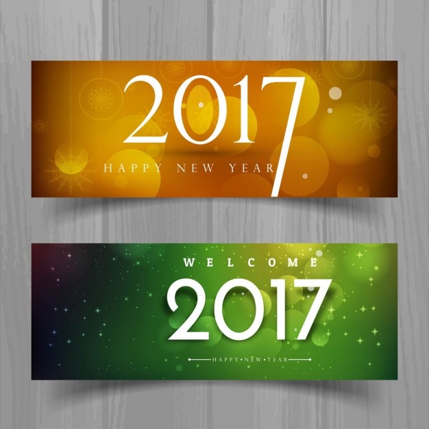 Vector gratuito banners para año nuevo