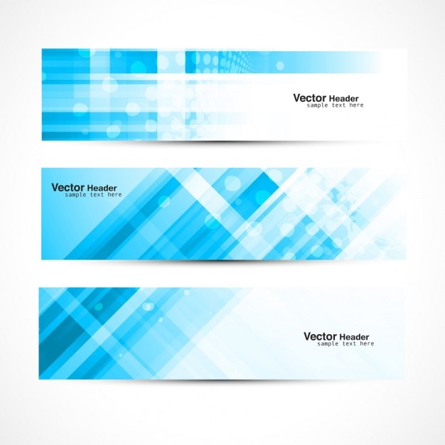 Vector gratuito banners azules abstractos