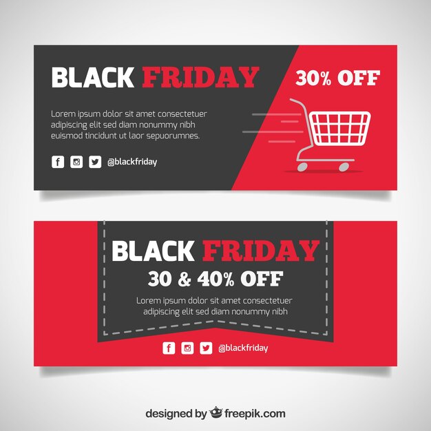Banners de black friday