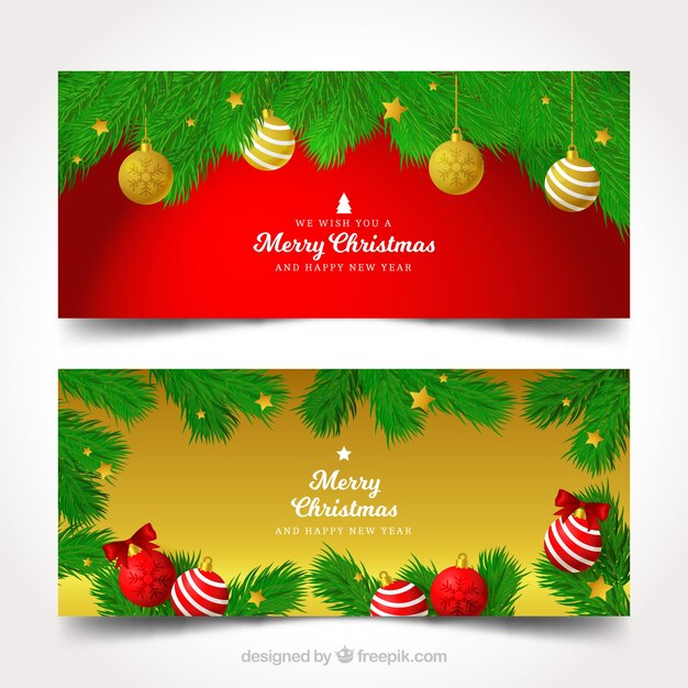 Banners de bolas de navidad decorativas 