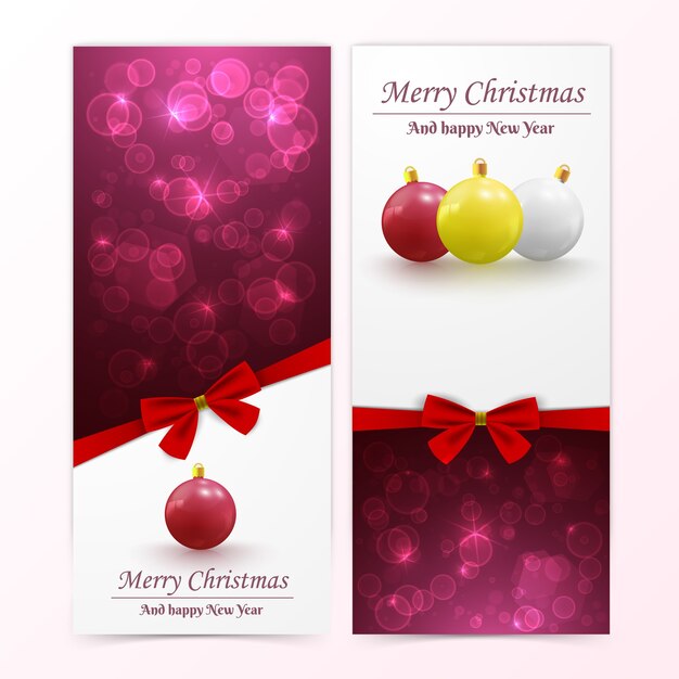 Banners de bolas de navidad