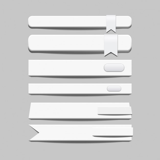 Vector gratuito banners  botones blancos