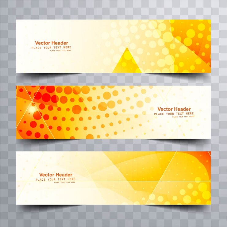 Vector gratuito banners brillantes modernos