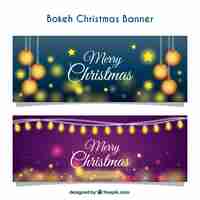 Vector gratuito banners brillantes de navidad