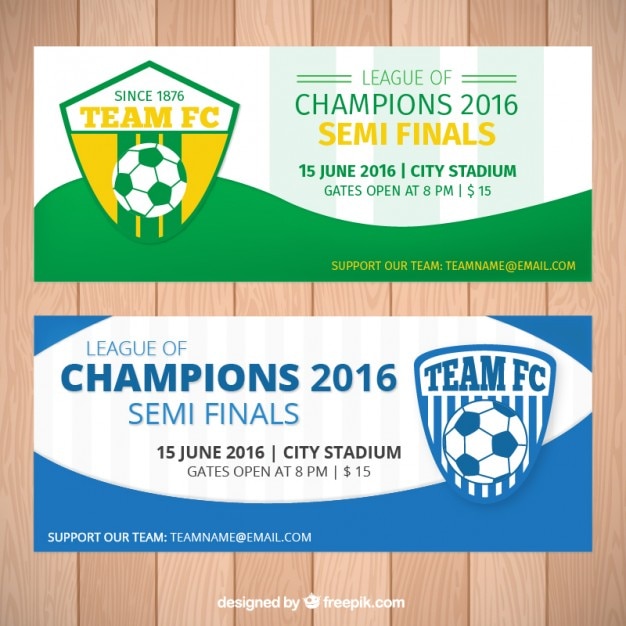 Banners de campeonato de fútbol 2016