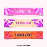 Vector gratuito banners de carnaval