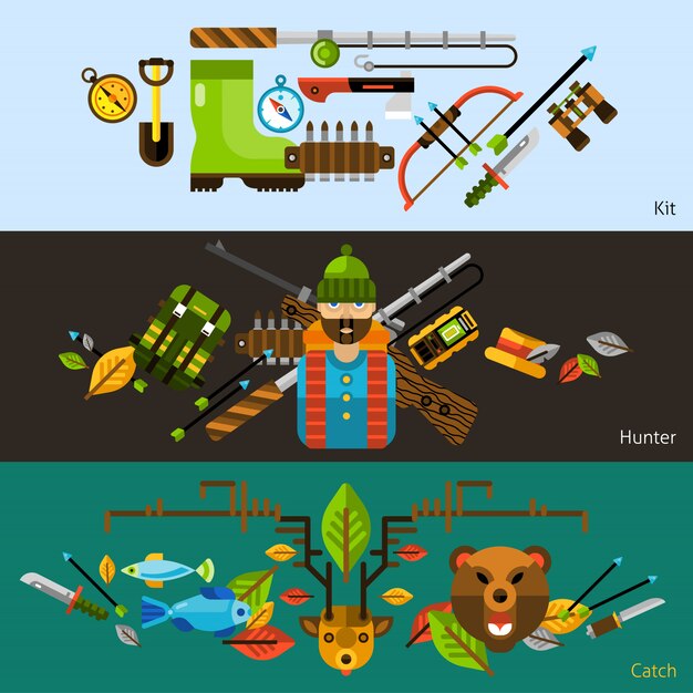 Banners de caza y pesca