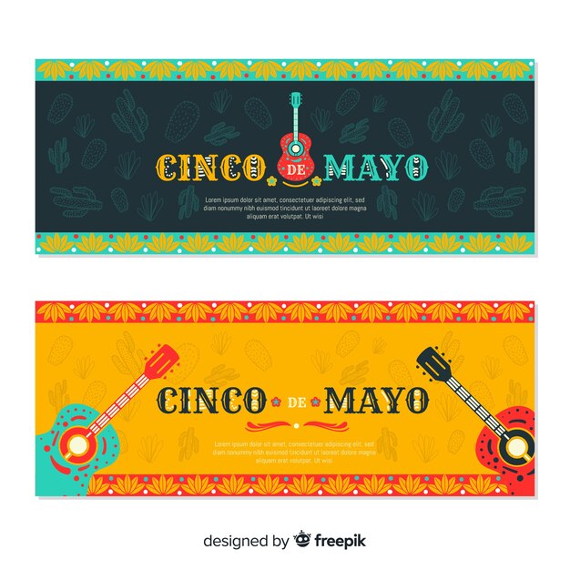 Banners del cinco de mayo