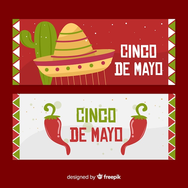 Banners del cinco de mayo