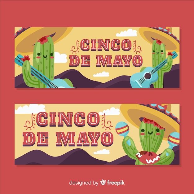 Banners del cinco de mayo