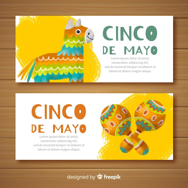 Banners del cinco de mayo