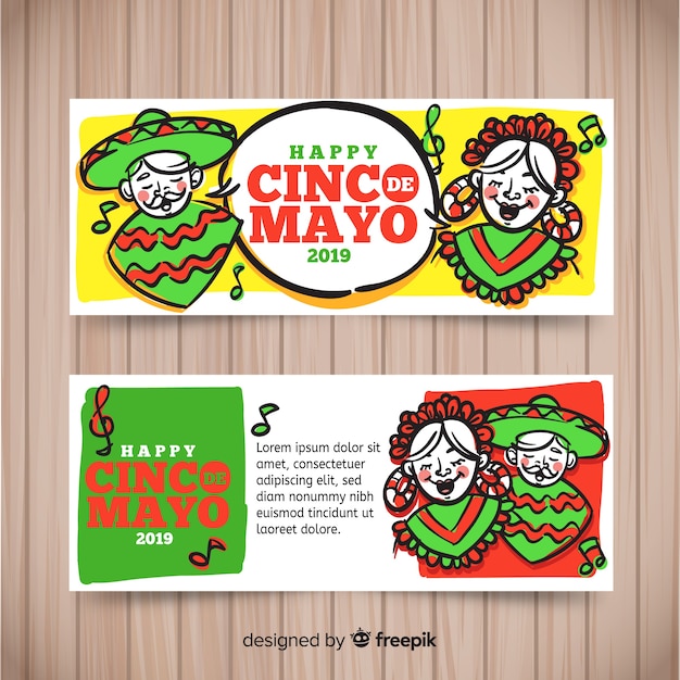 Banners del cinco de mayo