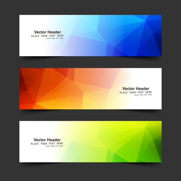 Banners de colores modernos
