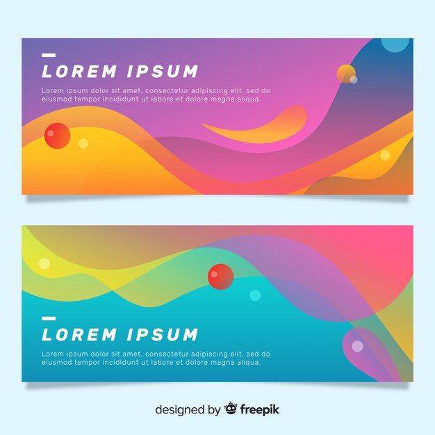 Banners coloridos