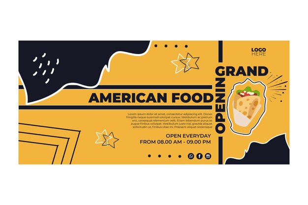 Banners de comida americana