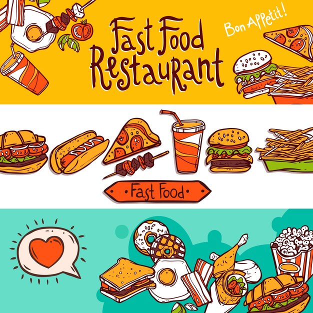 Banners de comida rápida