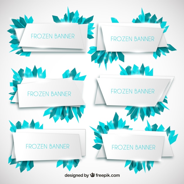 Vector gratuito banners congelados