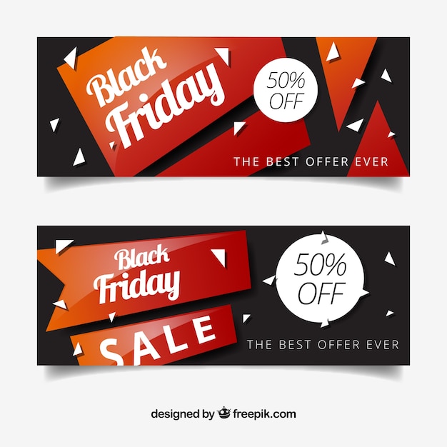 Vector gratuito banners creativos de black friday