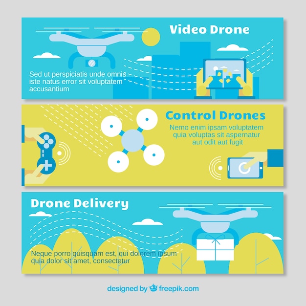 Banners creativos con drones