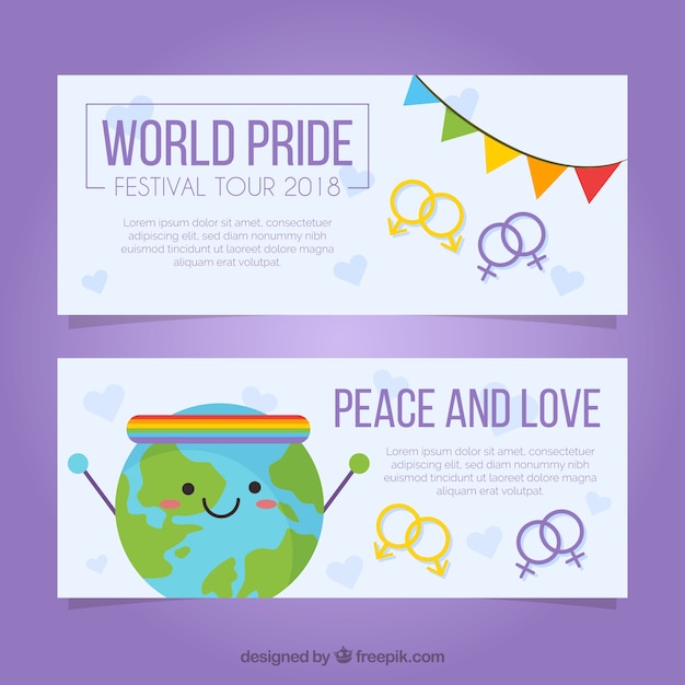 Banners creativos de lgtb pride