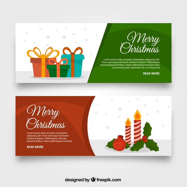 Banners con decoración navideña 