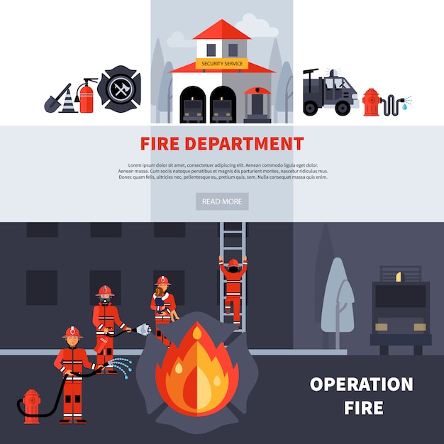 Banners del Departamento de Bomberos